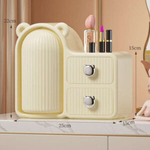 Bear Plastic Cosmetic Organizer with Drawers,